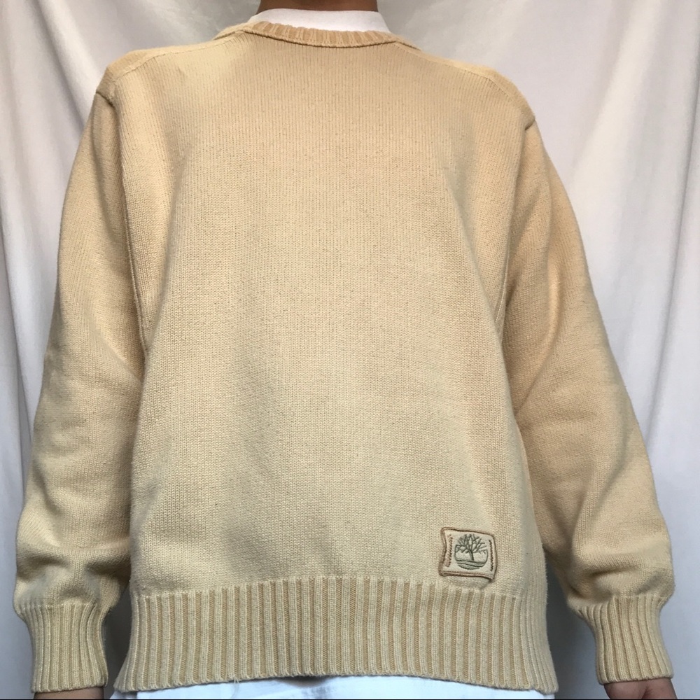 Timberland Beige/Tan Crewneck Knit Sweater
